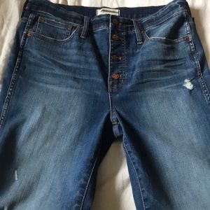 NWOT Madewell button front raw hem